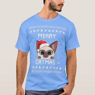 T-shirt Siamese Chat propriétaire laide pull de Noël pour