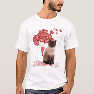 T-shirt Siamese Heart Valentines