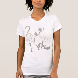 T-shirt siamois de 2 minous