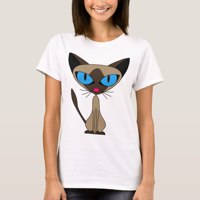 T-shirt Siamois si vous svp - chat siamois de bande (Devant)