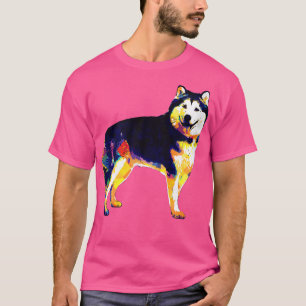 T-shirt Siberian Husky Art Portrait Dog Owner
