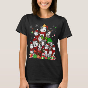 T-shirt Siberian Husky Christmas Tree Xmas Poison Dog Love