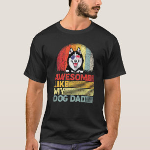 T-shirt Siberian Husky en détresse Incroyable comme mon pè