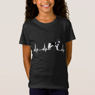 T-Shirt Siberian Husky hearbeat cadeau pour hommes femmes