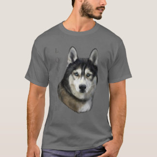 T-shirt Sibérie Husky Chien Maman Papa Tee Husky Apparel A