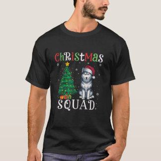 T-shirt Sibérie Husky Chien Squad Garçons Filles Arbre de