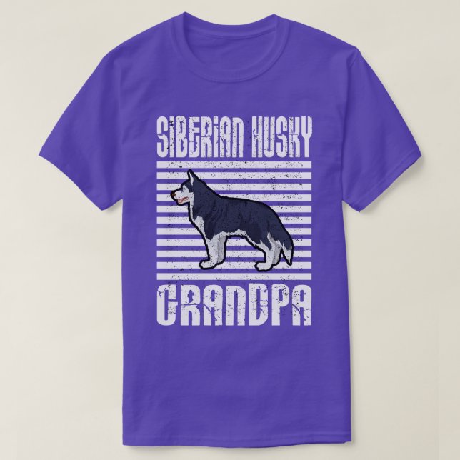 T-shirt Sibérie Husky Grandpa Chiens Fiers (Design devant)
