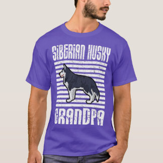 T-shirt Sibérie Husky Grandpa Chiens Fiers