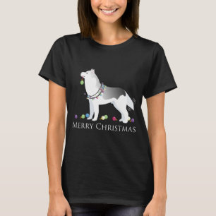T-shirt Sibérie Husky Joyeux Noël Design