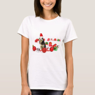 T-shirt Sibérie Husky Noël avec boîte cadeau ornement