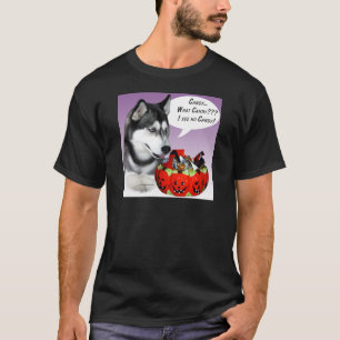 T-shirt Sibérie Husky (noir) Bonbons d'Halloween
