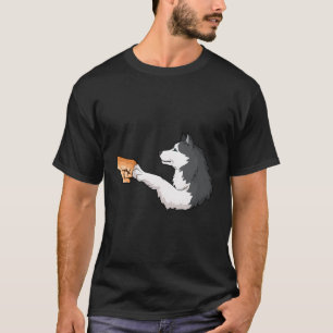 T-shirt Sibérie Husky Poing À La Main Humaine