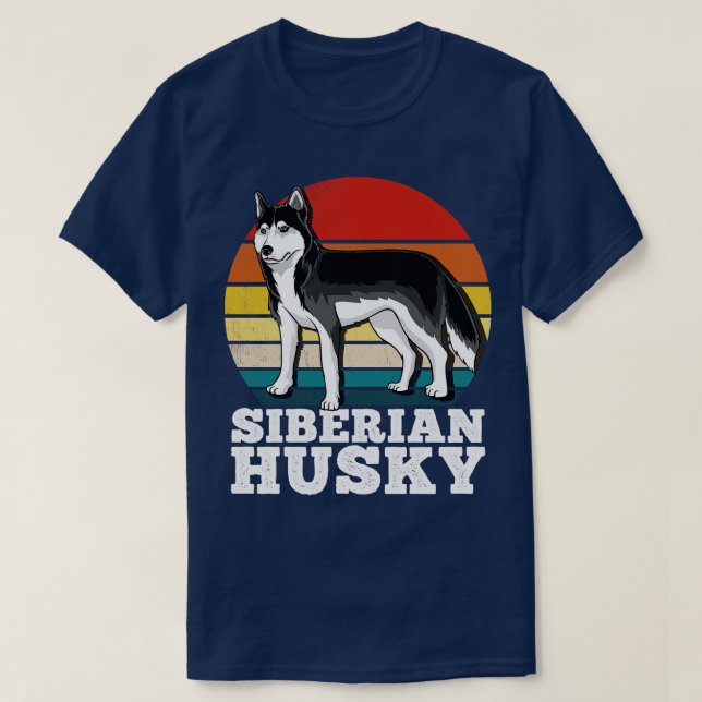T-shirt Sibérie Husky Retro (Design devant)