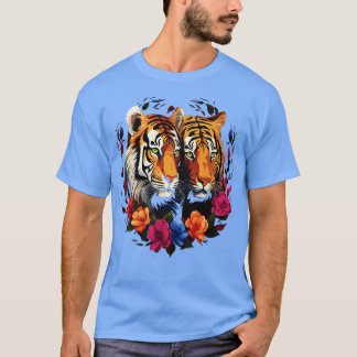 T-shirt Sibérie Tiger Couple Valentine