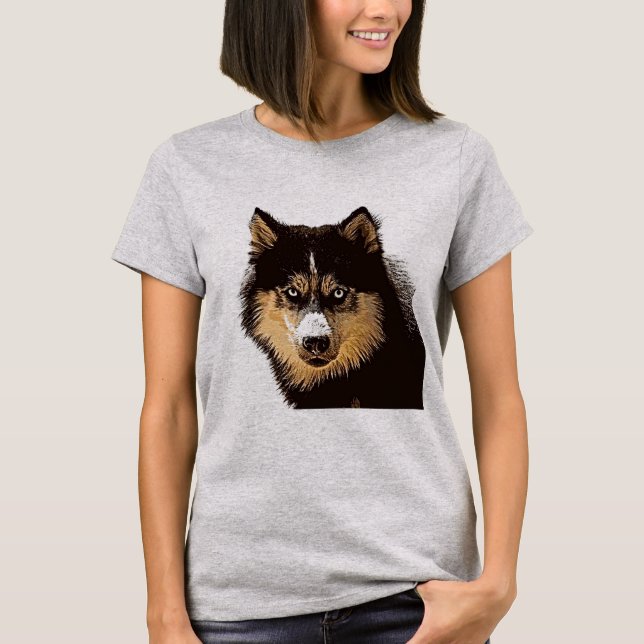 T-shirt Sibérien Husky (Devant)