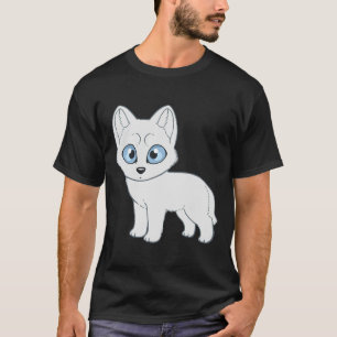 T-shirt Sibérien Husky Blanc