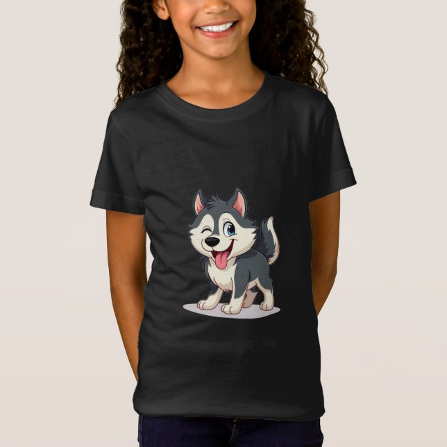 T-Shirt Sibérien Husky effronté (Devant)