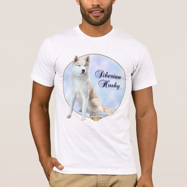 T-shirt Sibérien Husky Portrait (Devant)