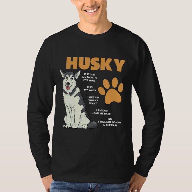 T-shirt Sibérien Husky règles Chien Huskies Funny Husk (Devant)