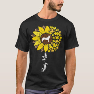 T-shirt Sibérienne Husky Mum Femmes Tournesol Husky Mum D