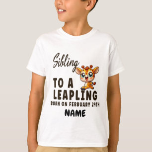 T-shirt Sibling to Leap année anniversaire Leaping Baby Gi
