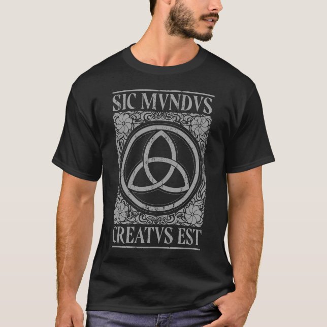 T-shirt Sic Mundus Creatus Est (Grey) (Devant)