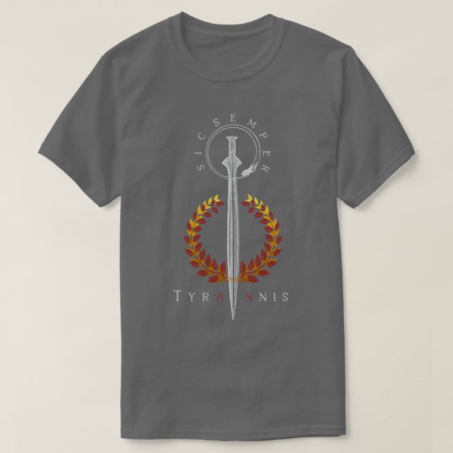 T-shirt Sic Semper Tyrannis mode foncé  (Design devant)