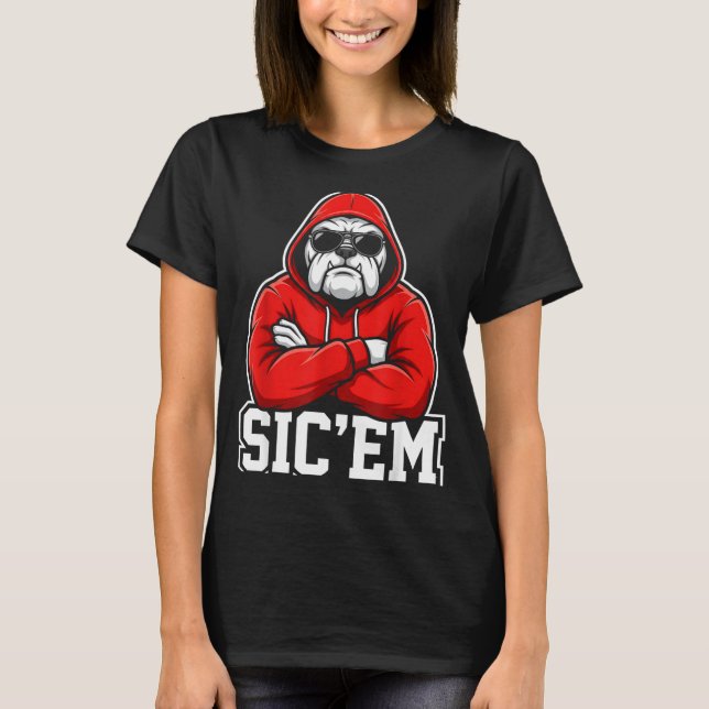 T-shirt Sic'em Bulldogs Graphic Men Women Kid Boy Girl  (Devant)