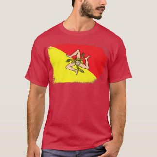 T-shirt Sicile Drapeau Carte Italie Royaume sicilien Itali
