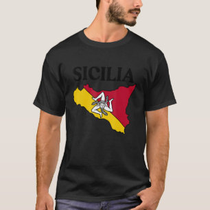 T-shirt Sicile Drapeau Sicile Palerme Italie 11