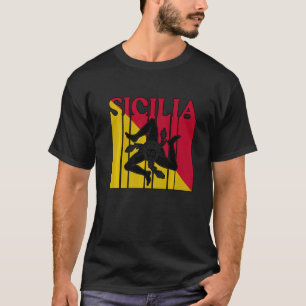 T-shirt Sicile Drapeau Sicile Palerme Italie 15