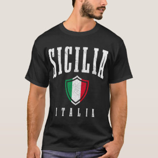 T-shirt Sicile Italie Sicile Italie Italie Drapeau italien