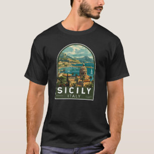 T-shirt Sicile Italie Travel Art Vintage