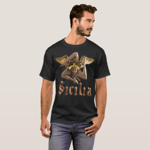 T-shirt Sicile / Sicilie Italienne Medusa Trinacria T-Shir