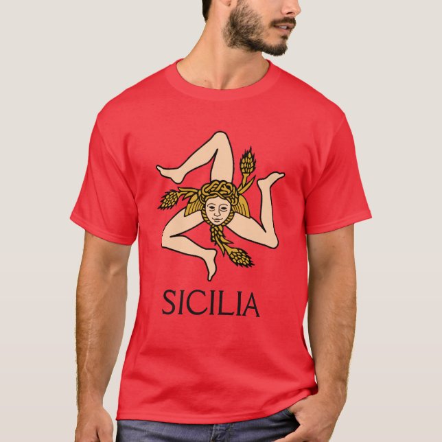 T-shirt Sicilia - chemise sicilienne de Triskelion (Devant)