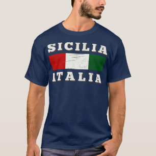 T-shirt Sicilia Italie Typographie Design