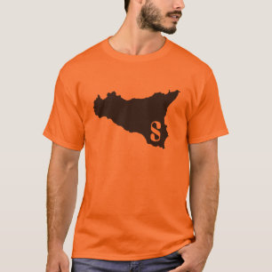 T-shirt Sicilia orange et noir