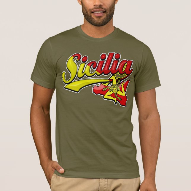 T-shirt Sicilia Sicilienne Trinacria (Devant)