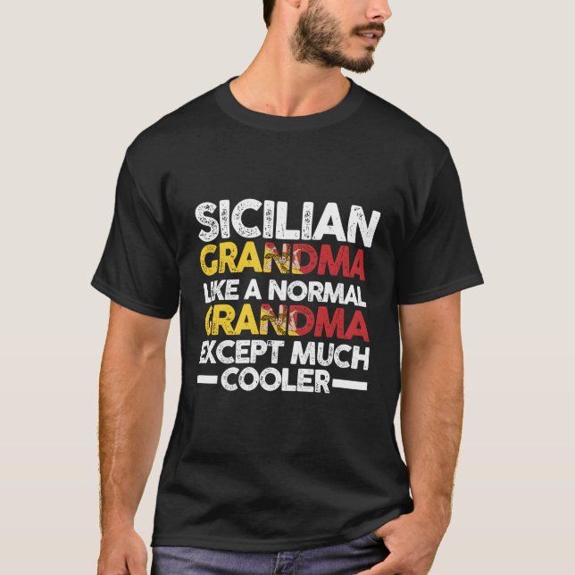 T-shirt Sicilienne grand-mère Sicile (Devant)