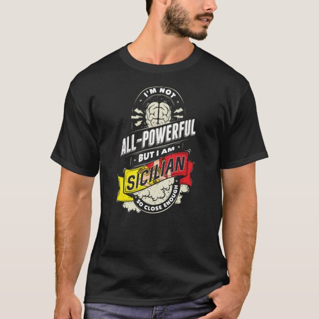 T-shirt Sicilienne Pride Région et État (Devant)