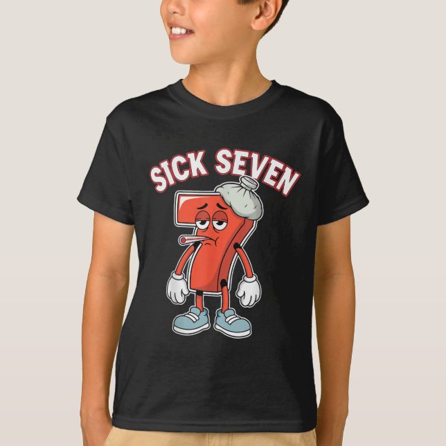 T-shirt Sick Seven 67 Mème Six Sept Amusant Jeu de Mots  (Devant)