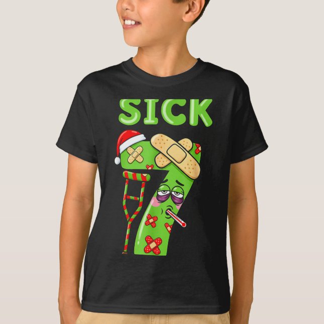 T-shirt Sick Seven Meme 67 Six Seven Santa Hat Christmas P (Devant)
