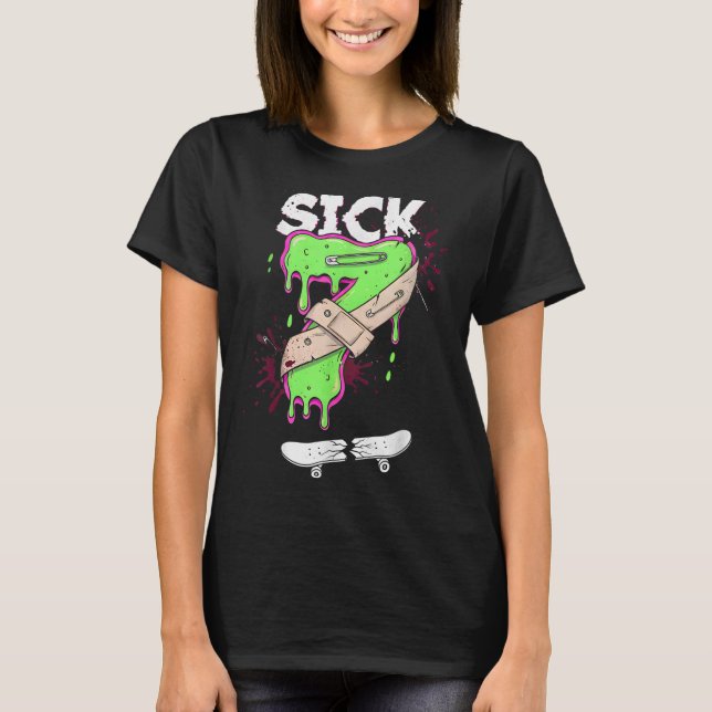 T-shirt Sick Seven Meme Amusant Jeu de Mots Drip  (Devant)