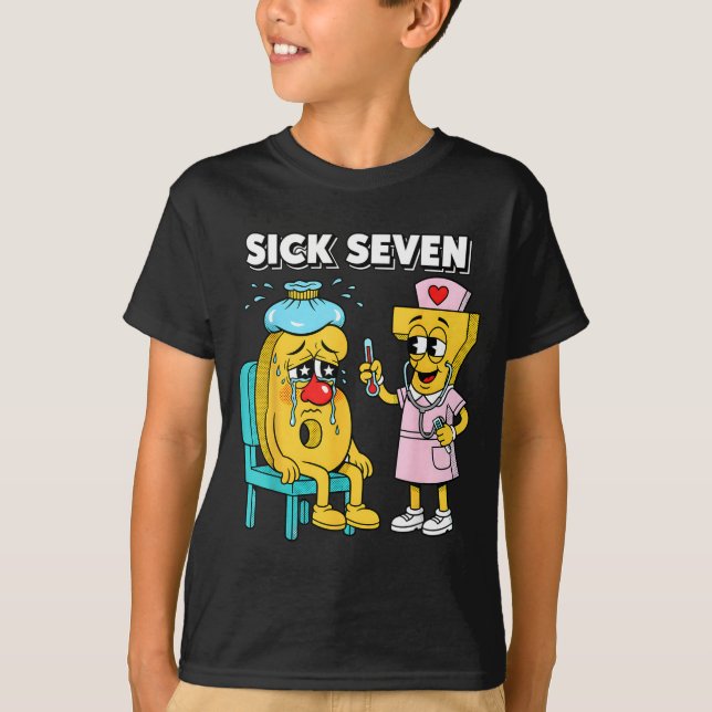 T-shirt Sick Seven Meme Six Seven Sick 7 Funny Nurse Women (Devant)