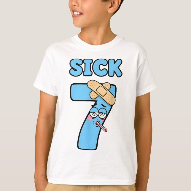 T-shirt Sick Seven Meme Tee 67 Six Seven Funny Wordplay _1 (Devant)