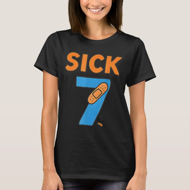 T-shirt Sick Seven Meme Tee Six Seven Fun Wordplay  (Devant)