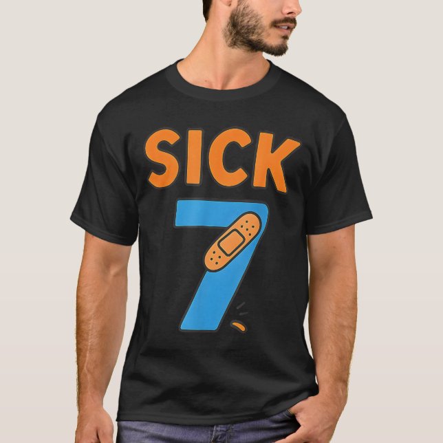 T-shirt Sick Seven Meme Tee Six Seven Fun Wordplay  (Devant)