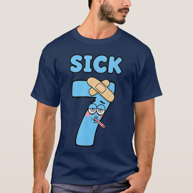 T-shirt Sick Seven Tee-shirt drôle de jeu de mots (Devant)