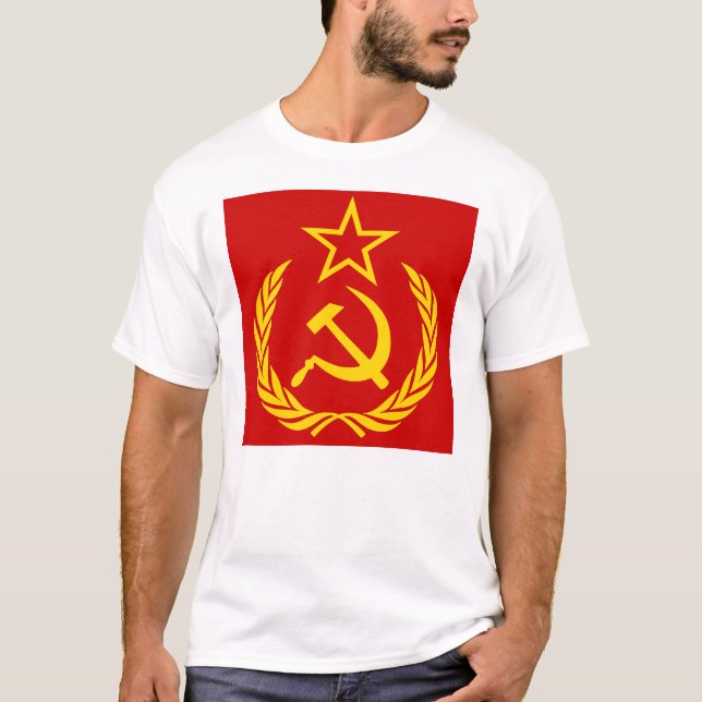 T-shirt Sickle And Hammer, USSR, CCCP, Communism (Devant)