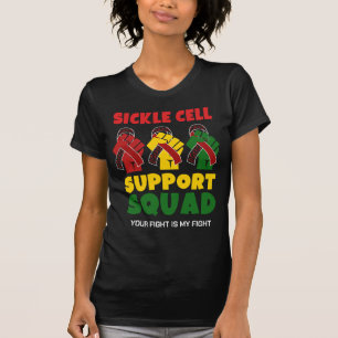 T-shirt SICKLE CELL SUPPORT SQUAD Nom personnalisé